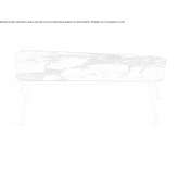Aluminum garden coffee table with Vetrite top Goscino