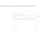 Aluminum garden coffee table with Vetrite top Goscino