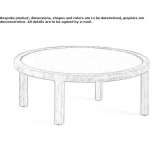 Round ceramic coffee table Atting