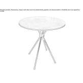Round coffee table made of HPL Rexburg
