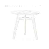 Round teak garden table Pierz