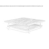 Low square garden table made of teak wood Koczala