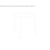 Round cement garden table Mullsjoe