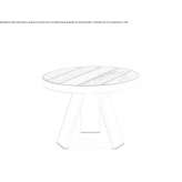 Low teak garden table Petrila