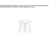 Low, round coffee table made of teak Kolding
