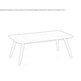 Rectangular ceramic garden table in a modern style Claville