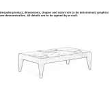 Rectangular coffee table made of porcelain stoneware Plestan