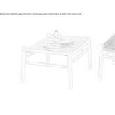 Rectangular iroko coffee table Topolovo