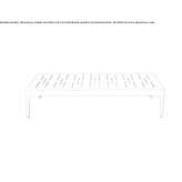 Rectangular aluminum garden table Boinesti