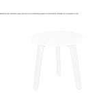 Round Iroko coffee table with a white Carrara marble top Proceno