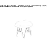 Low round metal side table August