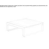 Rectangular garden table made of thermally lacquered aluminum Pamece