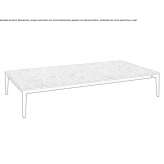 Low coffee table made of stone and metal Teutonia