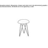 Round metal high side table August