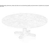 Garden table in reclaimed wood and marble Tocopero