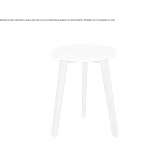 Round Iroko coffee table with a white Carrara marble top Proceno