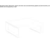 Low garden table made of thermally lacquered aluminum Pamece