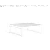Rectangular aluminum coffee table Chamaca