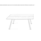 Square teak garden table Hohburg