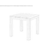 Low teak garden table Shiner