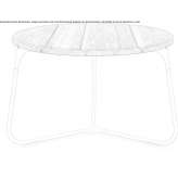 Round teak garden table Wingate