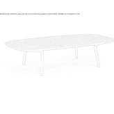 Rectangular ceramic garden table Breteil