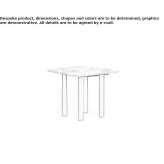 Square coffee table made of porcelain stoneware Ekenrooi