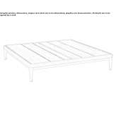Low coffee table in teak wood and metal Teutonia