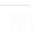 Round coffee table made of thermally lacquered aluminum Ceahlau