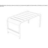 Rectangular aluminum garden table Tutana