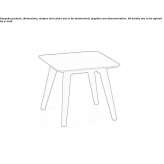 Square garden table Claville
