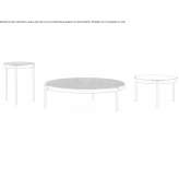 Round stone outdoor coffee table Hansbeke