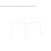 Square coffee table made of thermally lacquered aluminum Ceahlau