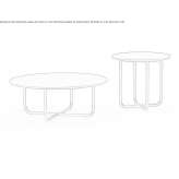 Garden coffee table with HPL top Meina