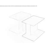 Rectangular side table made of slab Maerne