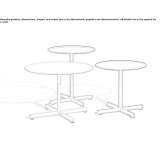Round garden table made of stainless steel Koczala