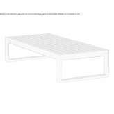 Prostokątny stolik kawowy z aluminium malowanego proszkowo Ivanovac