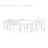 Round coffee table with storage space Akimovka