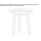 Low, round coffee table made of teak Hombeek