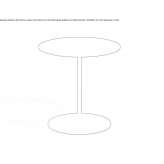 Low round garden table Aarburg