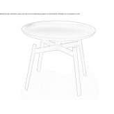 Corten™ round garden table Eschede