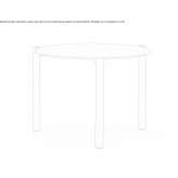 Round garden table made of powder-coated aluminum Luhanka