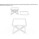 Square wenge coffee table with tray Saara