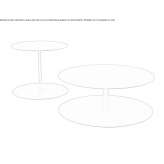 Niski stolik ogrodowy z blachy nierdzewnej Grajdana