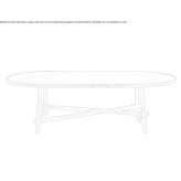 Low oval brass garden table Walkern