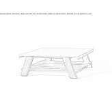 Square UHPC garden table Bagard