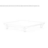 Square aluminum coffee table Santes