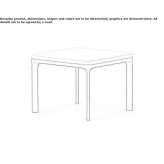 Low square garden table Boticas