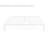 Low square garden table made of stainless steel Reims