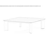 Square garden table made of aluminum and wood Turda